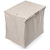 Emuca - Cesto portabiancheria per armadi e cabine armadio Quartz, 418x320x400mm, Acciaio e Tessuto, Titanio