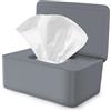 Vonsera Scatola Porta Salviette Umidificate, Dispenser di Salviettes Umidificate con Coperchio, Porta Scatola per Salviette Dispenser per Bagno Ufficio Auto (Grigio)