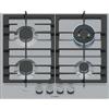 BOSCH PCH6A5I90 PIANO COTTURA A GAS INOX 60CM 4 FUOCHI GRIGLIE IN GHISA