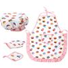 Set di utensili da cucina per bambini, grembiule, guanto, pentola e forno, per