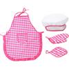 Set di utensili da cucina per bambini, grembiule, guanto, pentola e forno, per