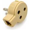 Prometeo electronics Adattatore Tripolare a RJ11 6P2C - Spina + Doppia Presa Tripolare 3 Poli - per T