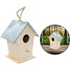 Birdhouse Hummingbird Nido Terrazza Decorato per Finch Robin Perla Uccello