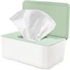 Vonsera Scatola Porta Salviette Umidificate, Dispenser di Salviettes Umidificate con Coperchio, Porta Scatola per Salviette Dispenser per Bagno Ufficio Auto (Verde)