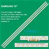 PER SAMSUNG KIT 3 BARRE STRIP 60 LED TV SAMSUNG 19Y-Q60-STC750A37-3030F-BLUE-60 LUCE BLU