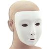 Bristol Novelty PM055 - Maschera per il viso in tinta unita, colore bianco, confezione da 1, taglia unica