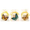 Vervaco Kit Punto Croce Contato SET DI 3 FARFALLE Sacchetti Bomboniere Da Ricamare Punto Croce ca. 8 x 12 cm Set Fai Da Te Creativo Adulti Ricamo Casa Decorazioni Per Lavoretti Creativi