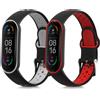 kwmobile 2x Cinturino TPU Silicone Fibbia Compatibile con Xiaomi Mi Smart Band 6