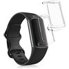 kwmobile Cover per Fitbit Charge 6 Charge 5 Custodia Full Body Silicone