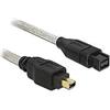 DeLOCK - IEEE 1394-Kabel - 9 PIN FireWire 800 (M) - FireWire 4-polig (M) - 1 m (