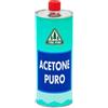 TRE PINI ACETONE PURO 99% DILUENTE SOLVENTE PULITORE SGRASSANTE 1 LITRO TRE PINI