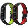 kwmobile 2x Cinturino TPU Silicone Fibbia Compatibile con Xiaomi Mi Smart Band 6
