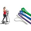 Sunny Health & Fitness Legacy Stepping Elliptical Machine, Ultra- Quiet Magnetic Belt Drive + Versatile Resistance Bands (Single or Combination Set) - 4.5-35kg Combo