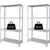 Grima SCAFFALI 4 RIPIANI IN METALLO GRIMA "MINI" GRIGIO PORTATA 160 KG 60x30x140 CM