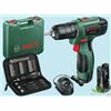 Bosch TRAPANO AVVITATORE A BATTERIA BOSCH 10,8V.PSR EASY LI-2 +KIT 38 PEZZI CRICCHETTO