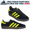 adidas Originals Gazelle Indoor Core Nero Giallo Solare JR3841 Taglia Uomo