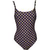JUSTMINE costume donna intero double-face fantasia purple/rust/lime A706J 8022