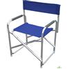 2 PEZZI POLTRONA ALLUMINIO REGISTA BLU SEDIA CON BRACCIOLI CAMPEGGIO CAMPING