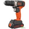 BLACK+DECKER TRAPANO AVVITATORE BATTERIA 18V LITIO B+D 1,5AH BCD001C1 MANDRINO 10MM COMPATTO