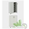 MOBILE BASSO 2 ANTE MULTIUSO 4 RIPIANI BIANCO FRASSINATO 90X60X35 CM ARMADIO