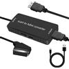 Abauoat Adattatore scart hdmi per tv scart to hdmi convertitore scart hdmi cavo scart