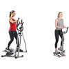 Sunny Health & Fitness Legacy Stepping Elliptical Machine, Ultra- Quiet Magnetic Belt Drive + Twister Stepper Machine, Height Adjustable, Stairs Step Exercise W/Handlebars & LCD Monitor