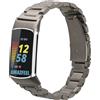 kwmobile Cinturino Acciaio Inox per Fitbit Charge 6 Charge 5 con Fibbia