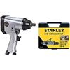 STANLEY 160157XSTN Kit Avvitatore ad impulsi in valigetta, 1/2" con 10 bussole,
