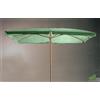 OMBRELLONE RETTANGOLARE LEGNO 2x3 mt GIARDINO TELO COPERTURA VERDE 200X300CM
