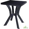 TAVOLO TAVOLINO QUADRATO ESTERNO GIARDINO 60x60xh70 CM ANTRACITE POLIPROPILENE