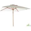 OMBRELLONE RETTANGOLARE RETTANGOLO PALO LEGNO TELO BIANCO AIRVENT 2X3 m 200X300C