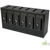 CASSETTA POSTALE BLOCCHIERA VERTICALE 6 POSTI ACCIAIO 62x18x30h CM ANTRACITE