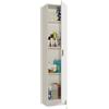 KIT ARMADIO 1ANTA SPORTELLO 4 RIPIANI PIANI BIANCO MULTIUSO CM.37X37X180H BAGNO