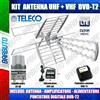 TELECO KIT ANTENNA TV COMBO UHF-VHF + ALIMENTATORE,AMPLIFICATORE E PUNTATORE SEGNALE