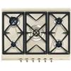 Smeg Piano cottura gas 5 zone COLONIALE SRV876POGH Panna (70cm)