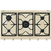 Smeg Piano cottura gas 5 zone COLONIALE SRV896POGH Panna (90cm)