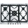 Smeg Piano cottura gas 5 zone CONTEMPORANEA SRV576GH5 Inox (70cm)