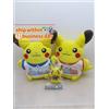 Pokémon Center Lotto di 3 peluche Pokemon L 2017 Pikachu Poketabi Yokohama & Osaka Japan Ltd...