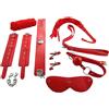 ToyAmour Kit Bondage per Coppia di 10 pezzi ToyAmour T6006 con Polsini Collare Frustino