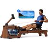 MERACH R14 Vogatore D'acqua in Legno Solido Allenamento Esercizio Fitness