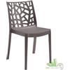 BICA SEDIA IN RESINA MONOBLOCCO MATRIX TORTORA 47x55x82 CM ESTERNO GIARDINO BAR