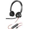 HP POLY Cuffie stereo Blackwire 3320 con connettore USB-C + adattatore USB-C/A