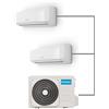 Olimpia Splendid, Aryal Dual 14 con Unità Interna Alyas, Climatizzatore 9.000 + 12.000 BTU / h Multisplit Inverter, Ionizzatore d'aria, Gas R32, Classe A++ in Raffreddamento, Wifi Integrato