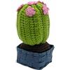 Pianta grassa cactus Amigurumi uncinetto crochet ricamato e vaso cesto fiore P22