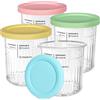 Does not apply Fit for Ninja Creami Smoothie Pot Compatible 4 Pack with NC501 NC500 Series 11 i
