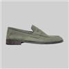 Mocassini Uomo Scarpe Camoscio Sfoderato Penny Loafers Verde Made in Italy