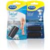 Scholl Velvet Soft Ricarica Standard con Cristalli di Diamante, 2 Pezzi + Velvet Soft Ricarica Roll per Pedicure, Extra Esfoliante, 2 Pezzi, Confezione Bundle