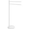 Gedy Bianca, G-Mammolo Piantana, Misure 89.5X24.5X43 cm, Porta Asciugamani da Terra in Acciaio Inox, Design R&S, Alluminio, 35x21x89 cm