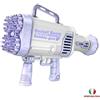 PISTOLA SPARA BOLLE DI SAPONE SPARABOLLE + 2 RICARICHE GIOCATTOLO BAMBINO
