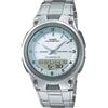 Casio OROLOGIO CASIO AW-80D-7A ANALOGICO DIGITALE BIANCO METALLO LUCE LED IMP. 50 m
